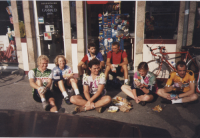 Dave and Anne (centre front) on a Wessex reunion in Normandy